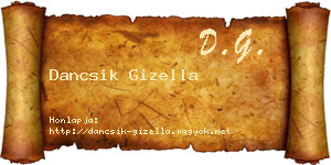 Dancsik Gizella névjegykártya